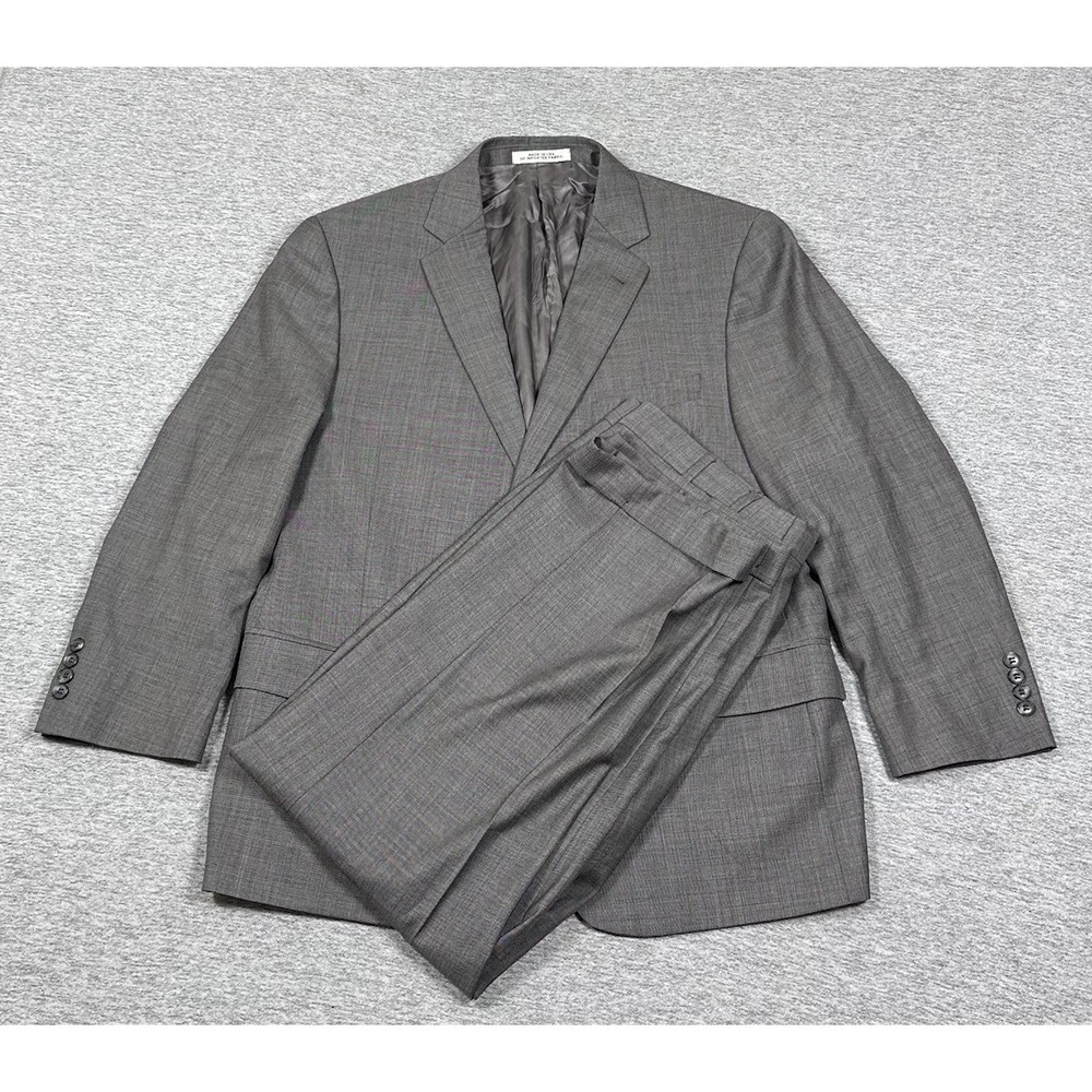 Joseph Abboud Suit Mens 44S Jacket 36x28 Pants Gray Wool Tollegno 1900 City